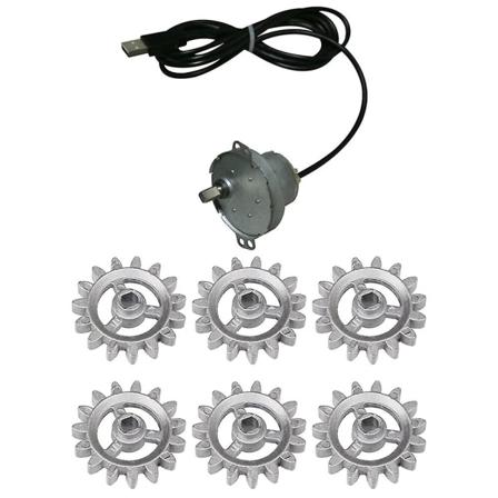 Automatisk Rotisserigrill Værktøj Metal Bbq Rotationsramme Gear Med Usb Kabel Motor Diy Automatisk Rot