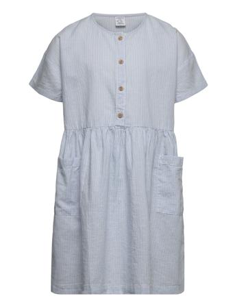 Dress Loose Stripe Dresses & Skirts Dresses Casual Dresses Short-sleeved Casual Dresses Blå Lindex*Betinget Tilbud