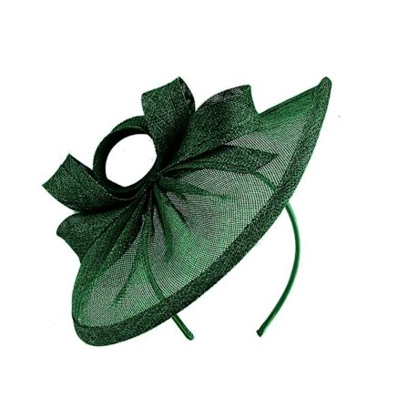Elegant fascinatorhat med sløjfedekoration og hårbøjle - sød, nobel, dekorativ, anti-fald, retro, imitation hør, brudehat, hårtilbehør