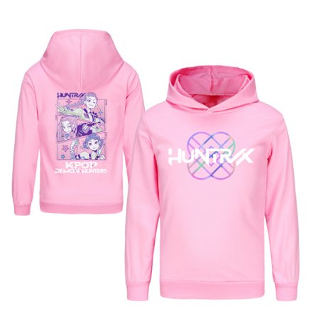 Kpop Witch Hunters Børne Sweatshirt Dobbeltsidet Trykt Kort Sweatshirt