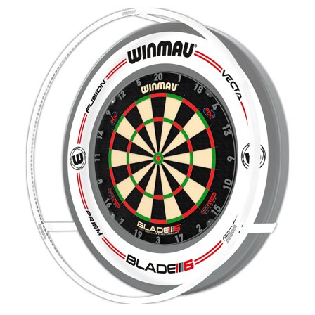 Winmau Dartboard Light Plasma Ice - LED Lighting for Dartboards,White/Grey/Red,297cm Cable,Lightweight,Bright