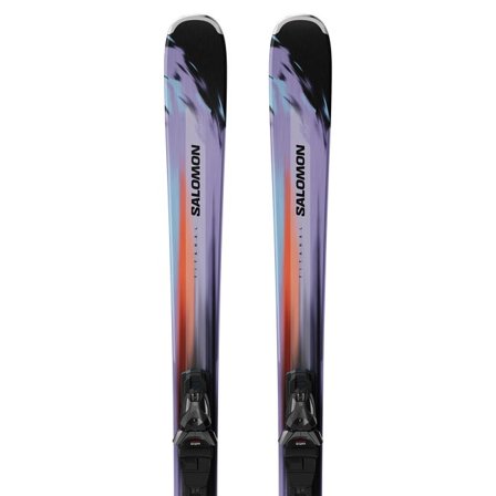 Salomon - All Mountain-Ski-Set, Unisex Stance Pro 86 (and Mi12) - Violet Tulip / Nasturtium / Black