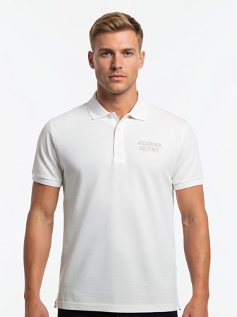 Accademia Militare Polo Maniche Corte Uomo Bianco