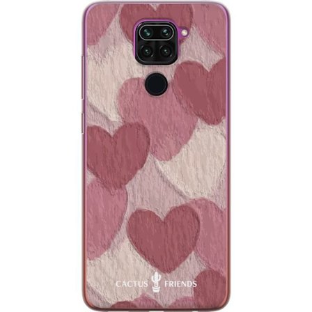 Kompatibelt Mobildeksel til Xiaomi Xiaomi Redmi Note 9 Cactus and Friends - Blush Paper Hearts