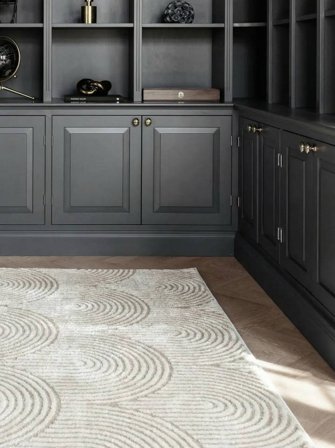 Geometrisch Groß Art Deco Teppich - Weiß/Hellbeige 300X400 Im Modernen Stil