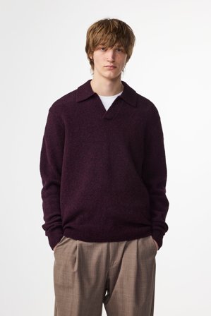 NN.07 Hope Polo Herren Rot Wolle