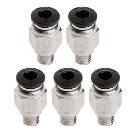 5 Stk. Rett Pneumatiske Fittings PC4-M6 Push to Quick Connect Fittings Luftverktøy Koblingskobling Erstatning