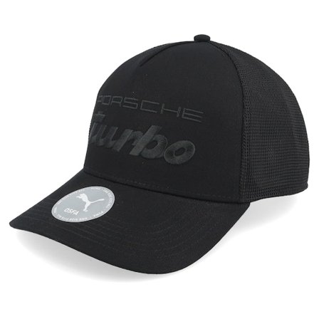 Puma - Černá trucker Kšiltovka - Porsche Turbo Cap Black A-Frame Trucker @ Hatstore