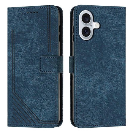 Etui Kompatibelt med iPhone 17 Fullt Beskyttende Mykt PU-Lær Flip Lommebok Etui med Kortholder Kompatibelt med iPhone 17-lingling} Blå