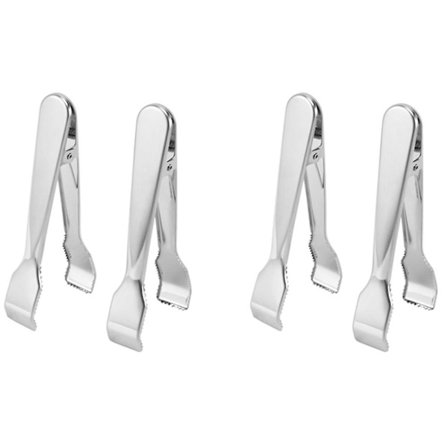 4 st Isbitstänger i Rostfritt Stål med Serrated för Isbehållare Is Sockerbitar Kaffe Bar Mat