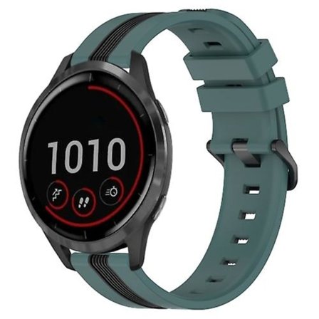 För Garmin Vivoactive 4 22mm vertikalt tvåfärgs watch