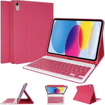 Tangentbord för iPad (A16) 11:e generationen 11 tum 2025, iPad 10:e generationen 10,9 tum 2022 - Trådlöst Bluetooth QWERTY-tangentbord