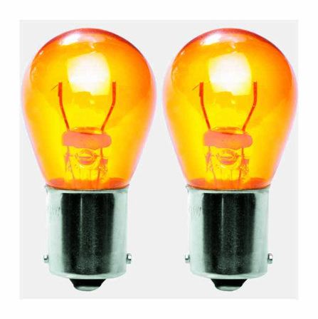 Glödlampa BA15s 12 V 21 W orange 2 st. - Biltema