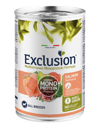 Exclusion Mediterraneo Monoprotein Noble Grain Cibo Umido Salmone