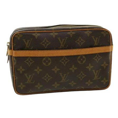 Louis Vuitton Vintage Pre-owned Canvas kuvertvskor brun, Dam Vintage Väskor, Dam, Storlek: ONE SIZE