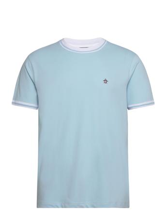 Org Piq Tee Ribbed T T-shirts Short-sleeved Blå Original Penguin*Betinget Tilbud