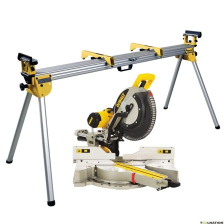 Dewalt DWS780KIT Kapp- og gjærsag med sagbenk, Stasjonære verktøy