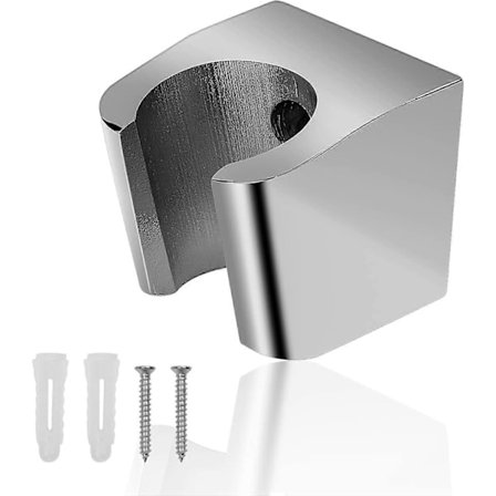 Sølv Dusjhodeholdere, Veggmontert Dusjbrakett med Skruer, Sink Legering Materiale, Kompatibel med de Fleste Dusjer