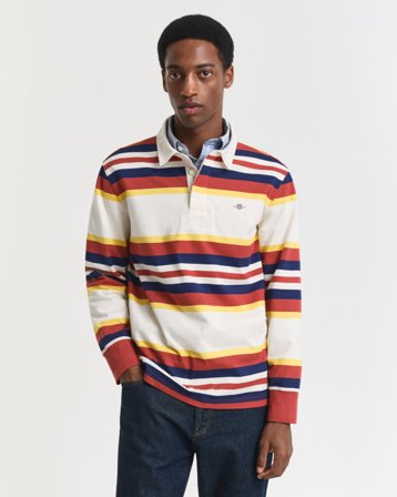 GANT Herren Gestreifter Heavy Rugger (4XL)