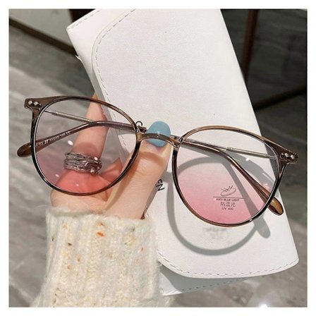 Dekorative graderte briller Gradient fargelinse Horninnfatning Briller med styrke