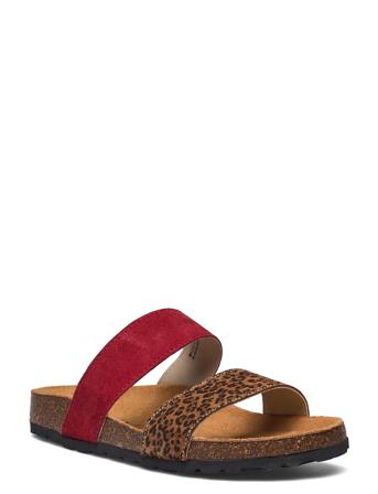 Biabetricia Twin Strap Sandal Shoes Summer Shoes Flat Sandals Brun Bianco