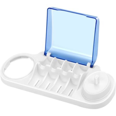 Elektrisk tandborsthållare med 4 tandborsthuvuden för Oral B/Braun/Elektrisk tandborste med runt huvud (Borsthuvuden ingår inte