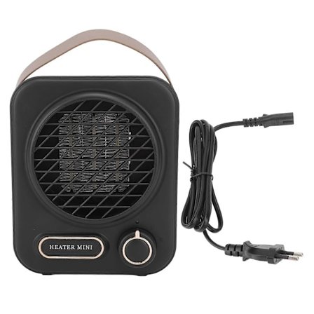 Mini Element 1000W, Energieffektiv Snabb Uppvärmning Skrivbordsvärmare med Justerbart Läge och Tippskydd EU-kontakt