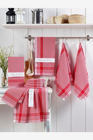 L'essentiel - Set med små handdukar Kup 2 (10 st.) - Röd - Handdukar - 45X65 - Från Homeroom