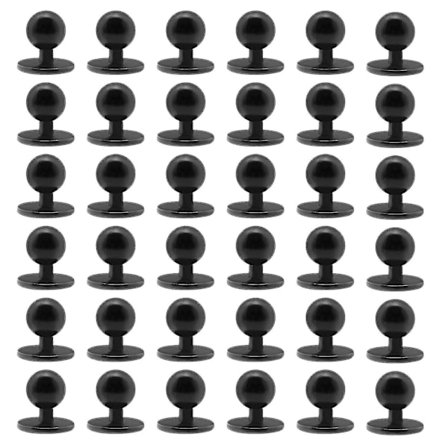 100 st kockrockknappar Kockjackknappar Svarta kul knappar Kockrock Runda knappar Ersättningskläder Tillbehör -aya