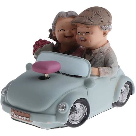 Gammelt ægtepar figur statue hjem have dekorationer