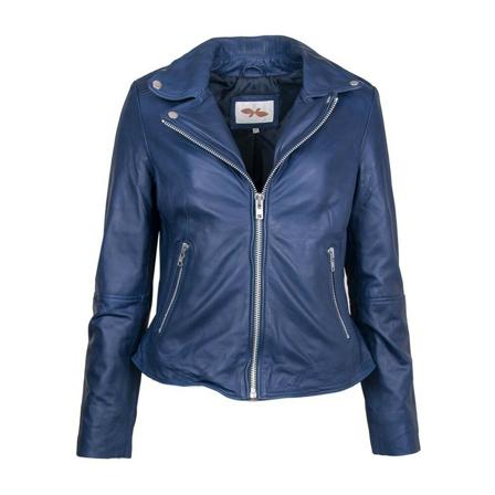 Btfcph Btfcph Jakke With Straight Big Zippe Skind 10576 Dark Navy Blue Blå, Dame