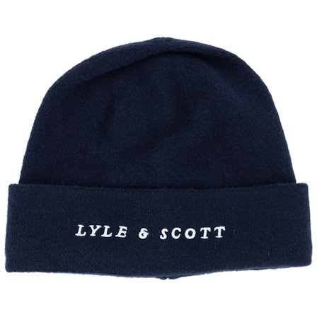 Lyle & Scott - Blau cuff Mütze - Script Beanie Dark Navy Cuff @ Hatstore