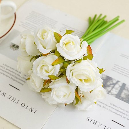 Kunstige blomster Fake Rose FARVE 6 FARVE 6