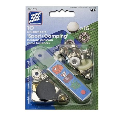 Pressfästen. 15 mm. 10 stycken i blister