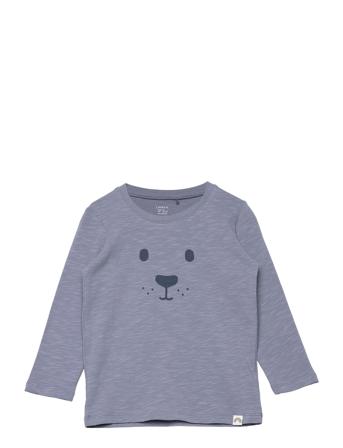 Top Slub Face Otter T-shirts Long-sleeved T-shirts Sininen Lindex