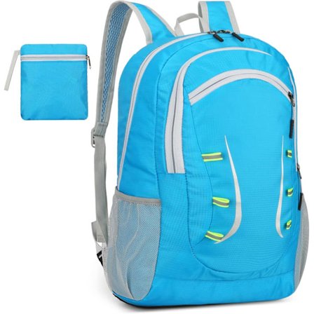 Lett sammenleggbar ryggsekk, 30L pakkbar vanntett liten tursekk & dagstursekk, praktisk dagstursekk for menn, kvinner, barn, reise & camping