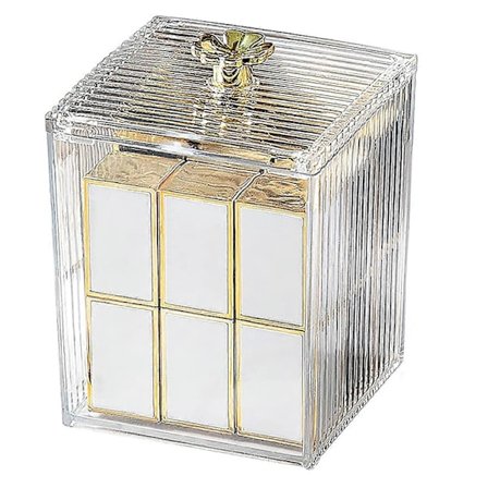 Akryl Qtip Holder, eksklusive andre varer, vatrondelholder, badeværelseskrukker med låg sæt, apoteker krukke dispenser til vatrondeller, vatpinde, vat