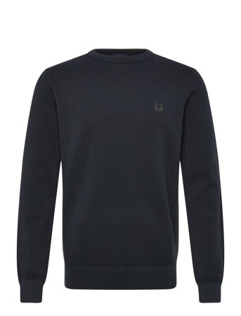 Fred Perry Pique Stitch Jumper - Navy - S