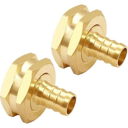 2 KPL Kiinteää messinkiä 1/2 PEX-liitin 3/4 GHT naaraspuoliseen puutarhaletkun päätyliittimeen YYG