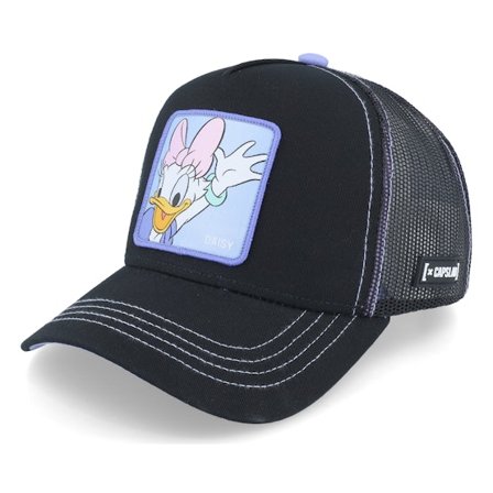 Capslab - Black trucker Czapka Z Daszkiem - Disney Daisy Black Trucker @ Hatstore