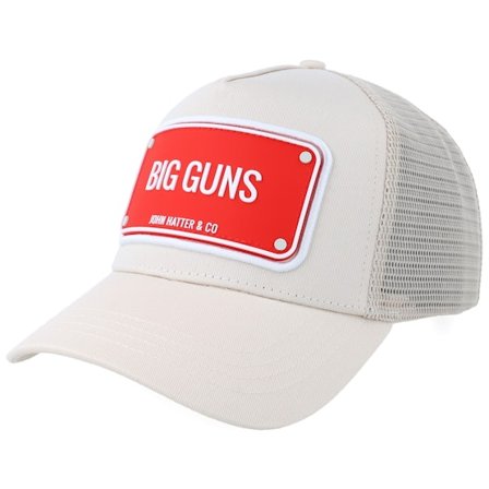 John Hatter & Co - Beige trucker Cap - Big Guns Beige Off White A-frame Trucker @ Hatstore