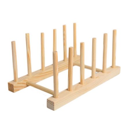 Bambuförvaringsställ, köksförvaring Diskavlopp Bambuhållare för tallrikar, för bambuskål, träplatta, glasskål, skärbrädehållare