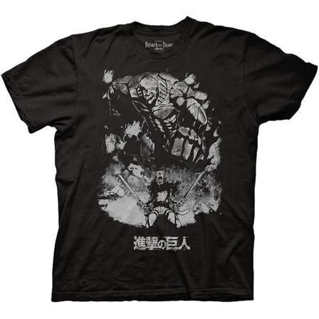 Attack on Titan Herr T-shirt med Kort Ärm Reiner Braun Pansartitanform Rundhals Officiellt M