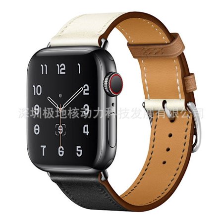 Urrem til Apple Watch iWatch 38/40/41mm sort og hvid med guld