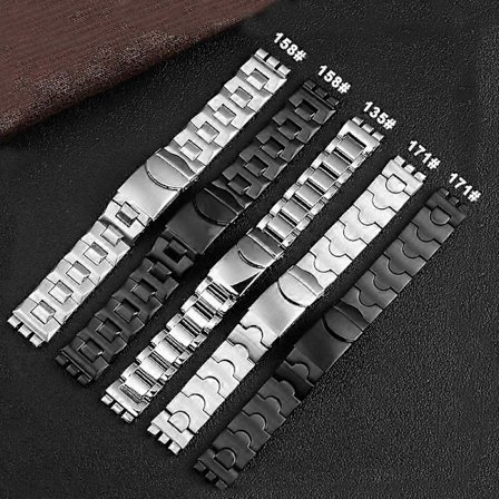 Swatch Watch YCS YAS YGS IRONY -kellon teräsranneke miehille ja naisille 19/17MM - WELLNGS