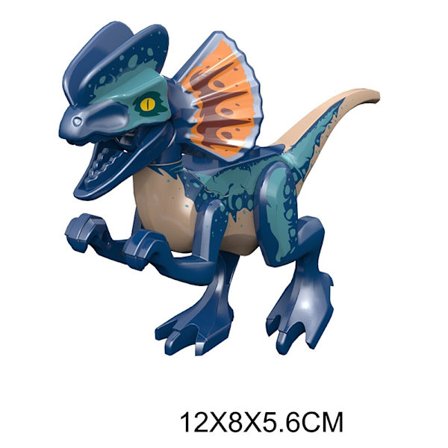 Jurassic Dino World byggeklodser: Velociraptor, T-Rex, Triceratops og Indominus Rex Legetøj