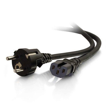 C2G 250 Volt Hot Condition European Power Cord - strømforlengelseskabel - power CEE 7/7 til IEC 60320 C15 - 2 m