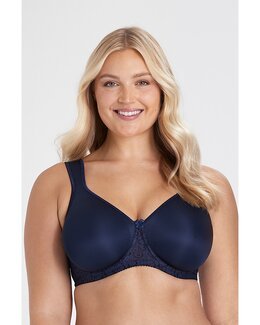 T-shirt bh med bøyle Smooth Lacy Mørke blå - B90 - Miss Mary
