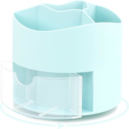 Roterende penalhus, 4 rum penholder - Skrivebordsopbevaring til kontorartikler og makeupbørster til hjem og kontor