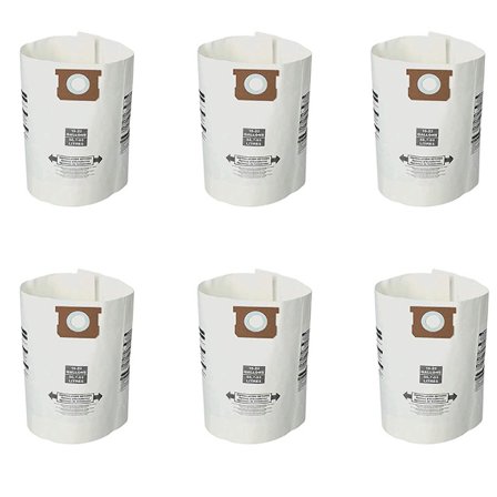 Dammpåsar kompatibla med Shop-Vac-dammsugare (6-pack) 15-22 liter